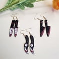 thumbnail image 3 of Pendientes de tijera Rojo Verde 6 pares de cuchillo manchado de sangre de Halloween, 3 of 5