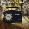 thumbnail image 2 of Radio portátil ByronStatics Black AM FM Vintage/Retro, 2 of 7