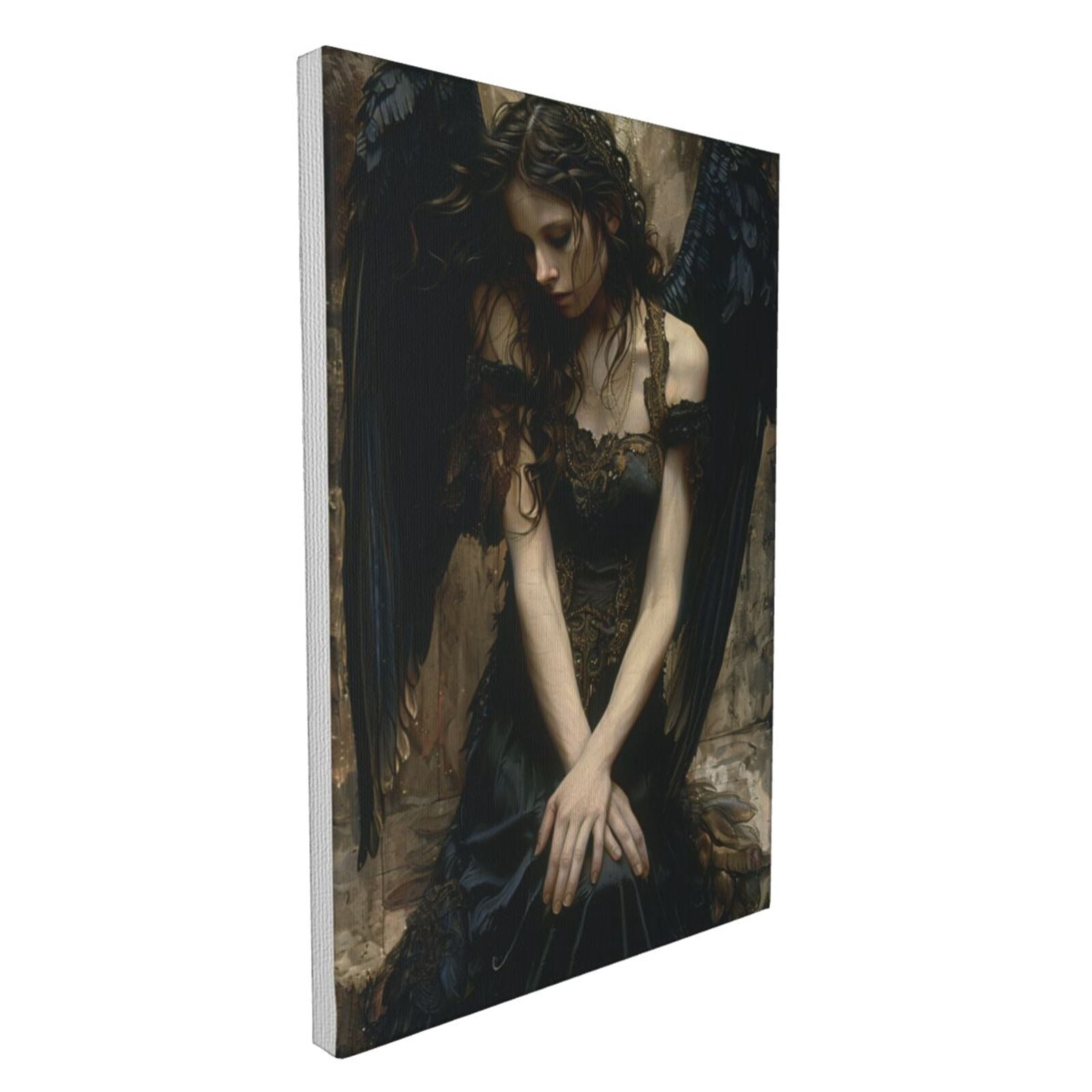 16x24 inch Canvas Frameless Painting Charm Angel,Home Decor Lounge,Bedroom Accessory,Classic Charm Angel Modern Art Oil Paintings On Canvas Wall Art,Gifts For Modern Art Lovers,Bedroom Decor