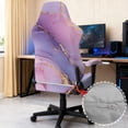 thumbnail image 3 of TSOVTHRID Purple Marble Texture Print Set of 4 Gaming Chair Slipcover with Armrest Covers Stretch Rotating Gaming Chair Protector Office Desk Chair Cover Cat Scratch Proof, 3 of 7