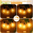 thumbnail image 2 of JUNWELL [Dimmable String Lights] Dimmable 60FT 120FT 200FT LED Outdoor String Lights | Patio Lights With 52 Shatterproof ST38 Edison Bulbs  2700k Connectable Lights String  Outside Hangin, 2 of 6