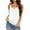 White, variant on Pntutb Womens Fashion Casual Summer Sling Solid Color Sleeveless Lace V-Neck Top Black XL