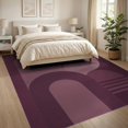 thumbnail image 3 of ODIKA 8'x10' Washable Area Rug Deep Burgundy Geometric Design Modern Abstract Shapes with Bold Arches for Living Room, Under Sectional, Family , Durable, Non-Slip, 3 of 7