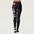 thumbnail image 4 of TOWED22 July Fourth American Flag Cotton Leggings for Women Patriotic Skinny Pant Workout Tights for Women USA Flag Sports Black,XL, 4 of 5