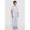 thumbnail image 2 of Women's Plus Size Striped Poplin Drawstring Waist Pants, 2 of 4