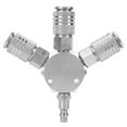 thumbnail image 4 of Professional Manifold Quick Coupler, 3 Way Quick Coupler, Durable 1/4'' F-NPT For Heady Duty Solid Brass Shut Off Valve, 4 of 8