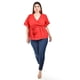 thumbnail image 4 of Blusa de encaje Roman Fashion /Tallas Extras, 5113 (Rojo) rojo 38, 4 of 5