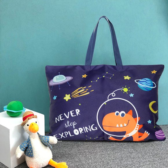 Bolsa de almacenamiento de colchas para jardín de infantes, bolsa impermeable, bolsa de dibujos animados, bolsa de colcha Oxford, linda bolsa de almacenamiento de colchas para niños