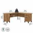thumbnail image 4 of Bush Furniture Somerset 72W L Shaped Desk with Storage Fresh Walnut, 4 of 7