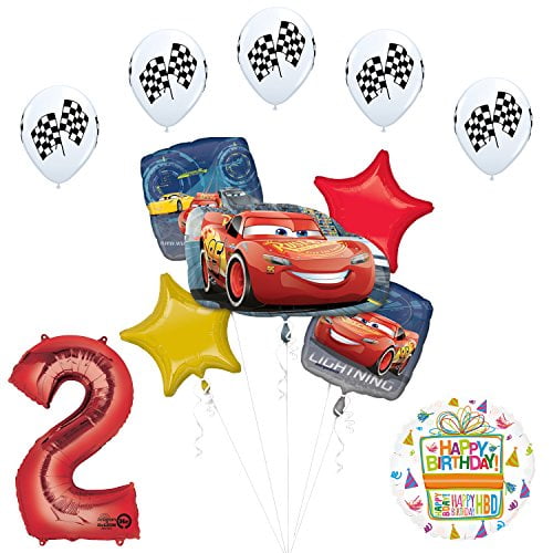 disney cars 3 lighting mcqueen 2nd birthday party supplies walmart com