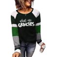 thumbnail image 1 of T-Shirt de Baseball à Blocs de Couleur pour Femmes Noël Décontracté à Manches Longues, 1 of 2