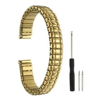 Uxcell Expansion Watch Bands 12mm Stainless Steel Stretch Watch Straps, Yellow