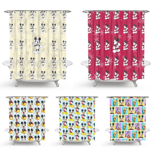 Mickey Mouse and FriendsPattern Design Shower Curtain + Hooks Abstract
