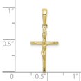 thumbnail image 2 of FB Jewels 10K Yellow Gold Inri Hollow Crucifix Pendant, 2 of 2