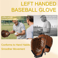 thumbnail image 2 of Left Handed Baseball Glove for Adult, Left Hand Throw Baseball Glove for Men & Women. Brown, 13in, 2 of 7