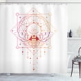 thumbnail image 1 of Alchemy Shower Curtain, Vibrant Color Change Outline with Geometric Elements and Abstract Moth, Fabric Bathroom Set with Hooks, 69W X 84L Inches Extra Long, Multicolor, by Ambesonne, 1 of 3