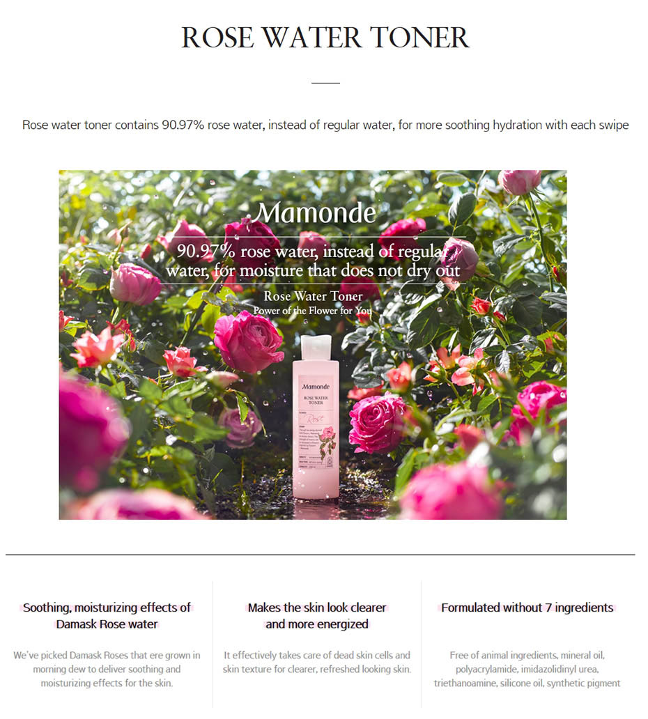 mamonde rose water ingredients