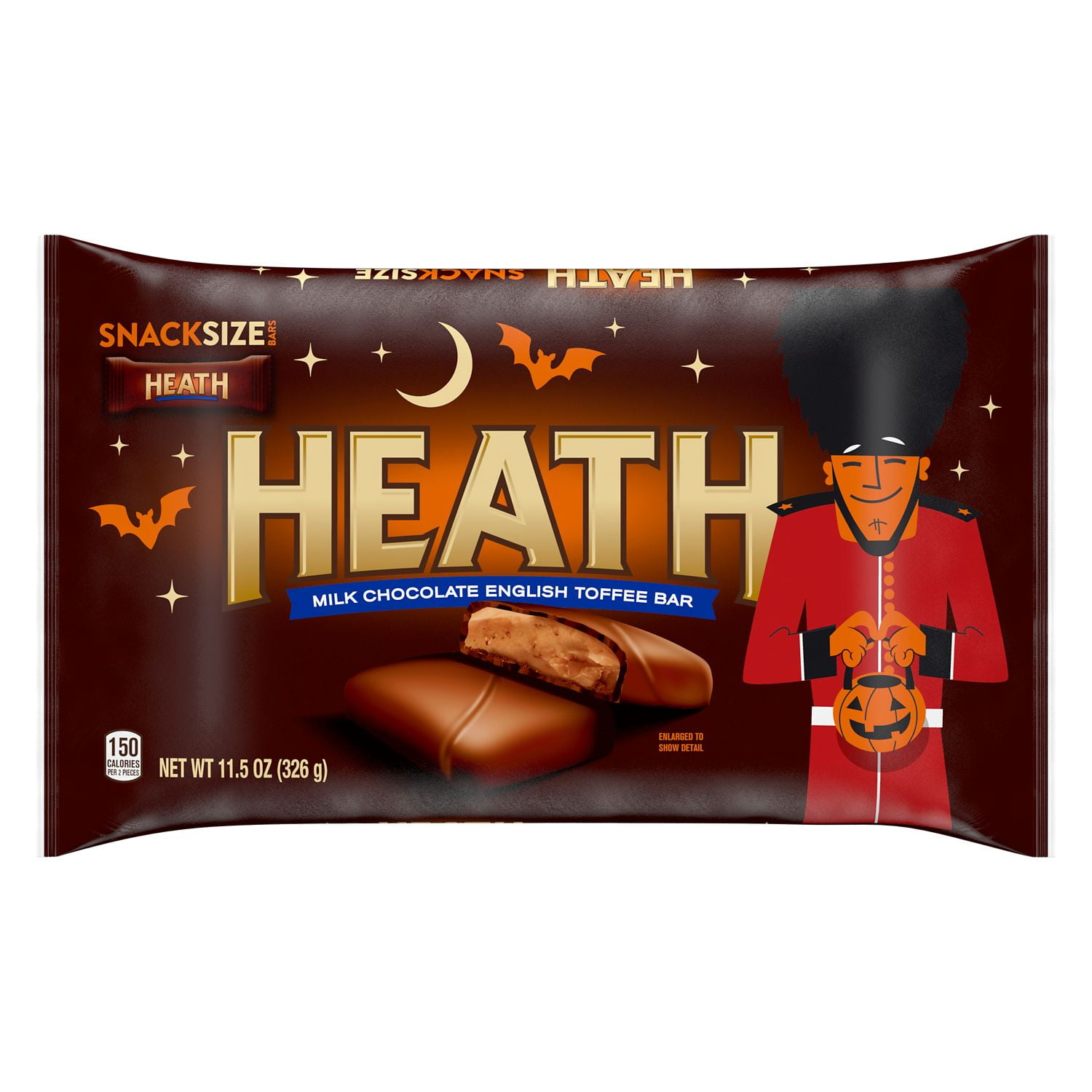 HEATH, Milk Chocolate English Toffee Snack Size Candy, Halloween, 11.5
