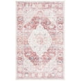 thumbnail image 2 of SAFAVIEH Arizona Asa Medallion Polyester Machine Washable Area Rug, Light Red/Beige, 4' x 6', 2 of 13