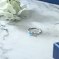 thumbnail image 4 of Gem Stone King 925 Sterling Silver and 10K Rose Gold Blue Apatite Solitaire Engagement Ring for Women (0.50 Cttw, Gemstone, Round 5MM, Available in Size 5, 6, 7, 8, 9), 4 of 4