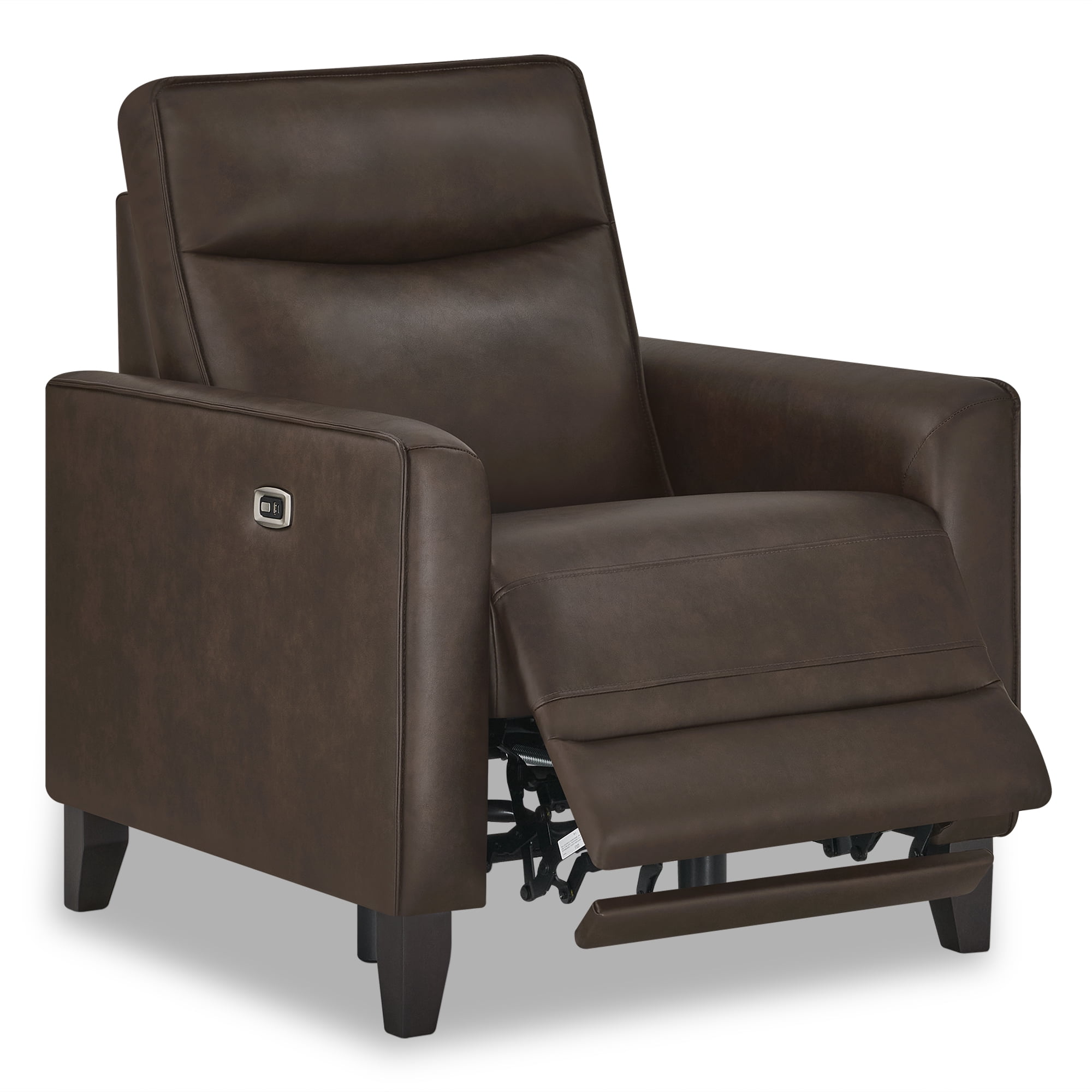 Spruce & Spring Zero Wall Power Recliner Chair for Living Room - Faux Leather Espresso
