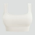 thumbnail image 2 of Cathalem Tank Tops for Women Built In Bra Ribbed Knit Casual Fitted Basic Shirts,White S, 2 of 5