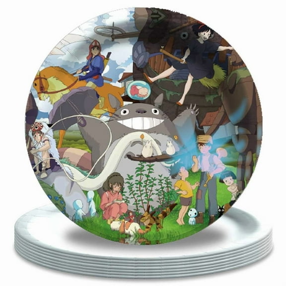 Studio of Ghibli Birthday Plates Disposable Dinnerware Party Supplies Decorations Tableware