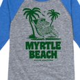 thumbnail image 3 of Instant Message - Myrtle Beach Alligator - Toddler & Youth Raglan Graphic T-Shirt, 3 of 5
