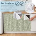thumbnail image 5 of Country Sage Green Wildflowers Cabinet Curtains for Kitchen 35"Wx35"L, Rustic Farmhouse Pastoral Floral Leaf Laundry Sink Cabinets Magic Tape Short Curtain Privacy Panel for Bathroom Vanity Cabinets, 5 of 9