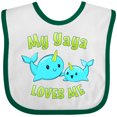 thumbnail image 3 of Inktastic My Yaya Loves Me- Cute Narwhal Boys or Girls Baby Bib, 3 of 4