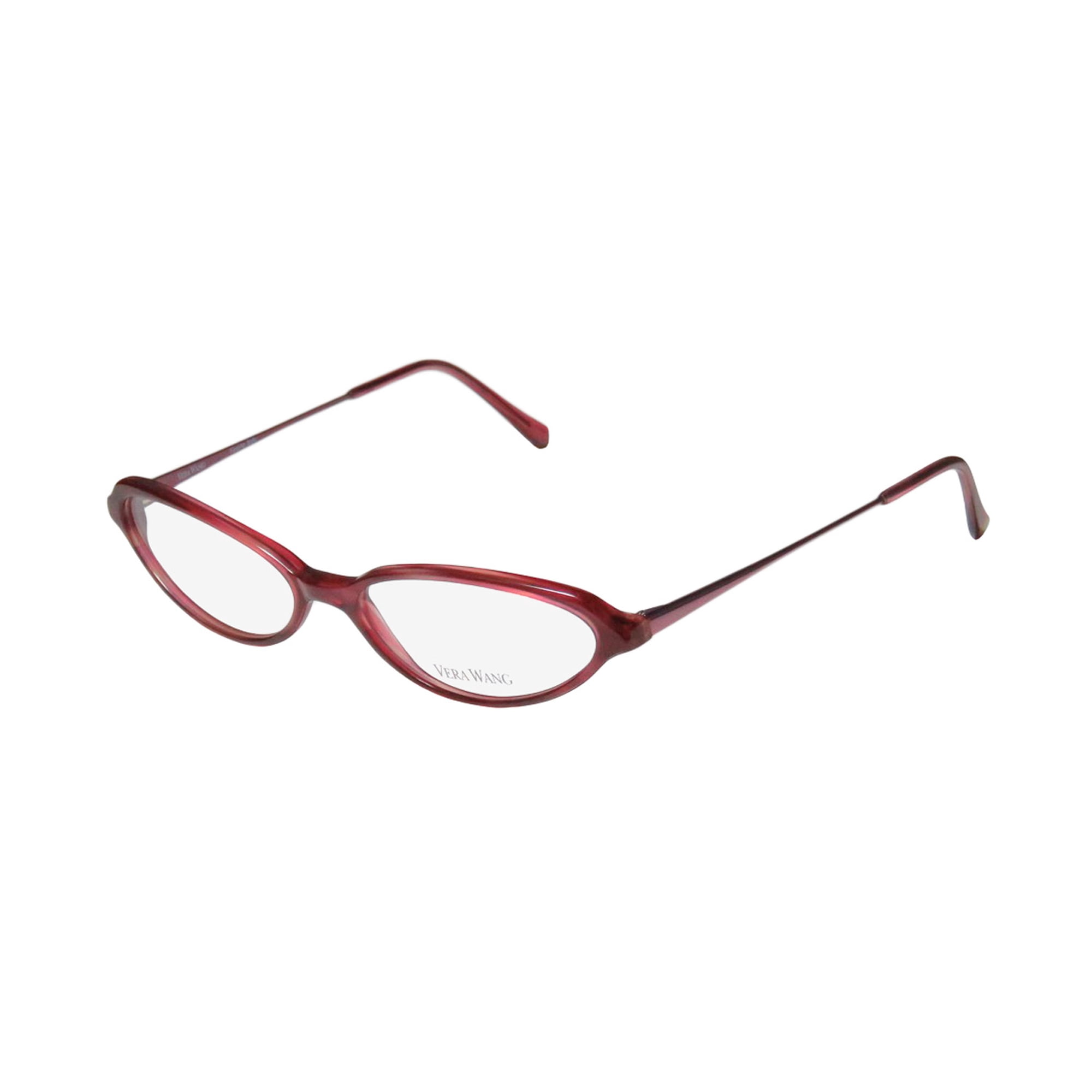 NEW VERA WANG V47 WOMENS/LADIES CAT EYE FULL-RIM DARK FUCHSIA STUNNING CAT EYE MADE IN ITALY FRAME DEMO LENSES 50-15-130 EYEGLASSES/SPECTACLES