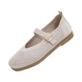 thumbnail image 3 of Willtoo Women's Mary Jane Flats Comfortable Dressy Ballet Flats Casual Round Toe Slip On Washable Knitted Fabric Office Work Woman Shoes, 3 of 6