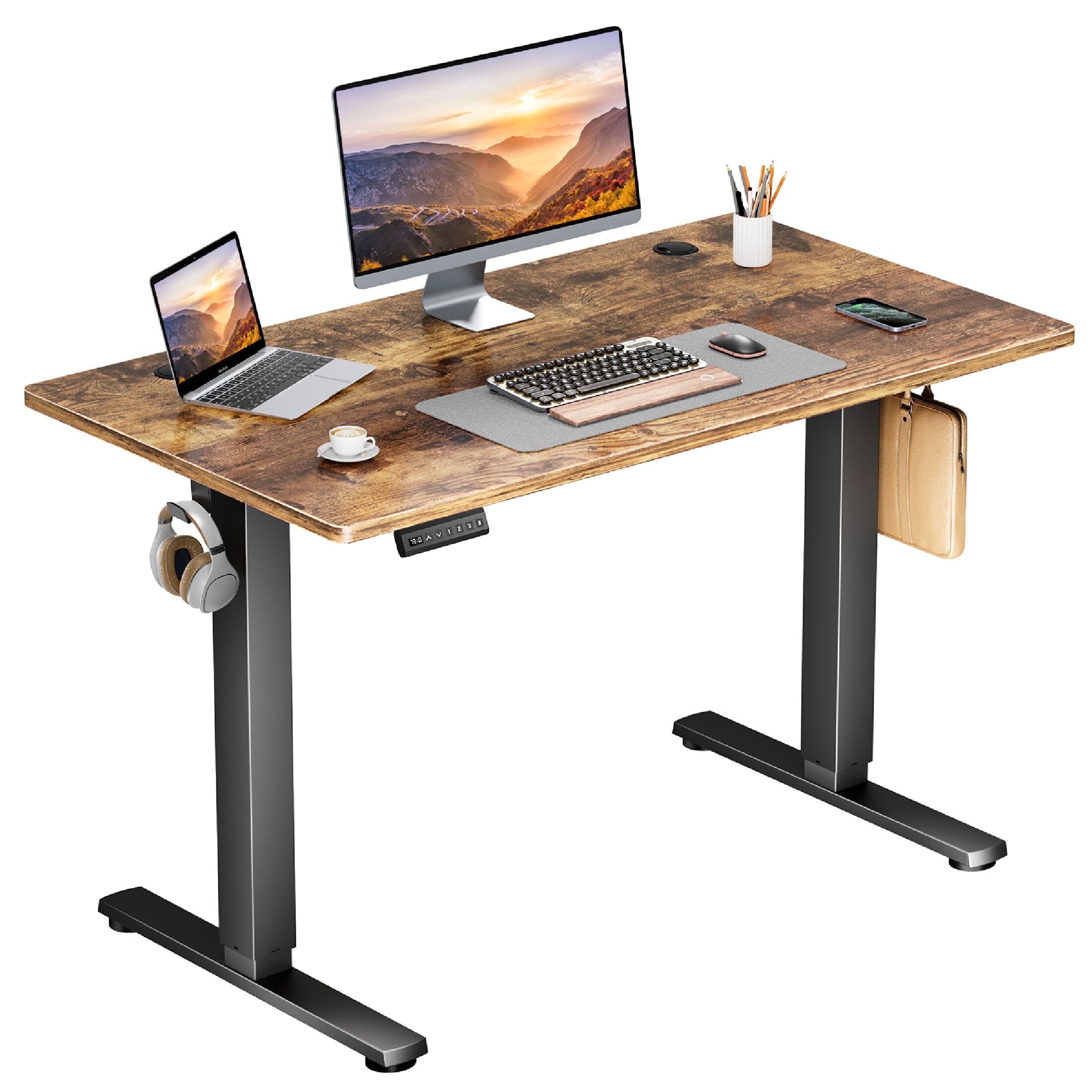 CONCETTA 40x24" Electric Standing Desk, Rust photo 1
