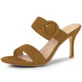 thumbnail image 1 of BLISSFUL STEP Women's Buckle Stiletto Heels Slide Sandals, 1 of 6
