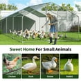 thumbnail image 7 of Betisef Chicken Coop,Large Metal Chicken Run Pen,Walk in Chicken Coops for 6/10 Chickens,Double Door Chicken House with Waterproof & Anti-UV Cover for Backyard. (19.7x9.8x6.4 FT), 7 of 7