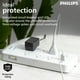 thumbnail image 4 of Protector contra sobretensiones Philips SPP3983W/37, 7 salidas 1500J con USB, 4 of 6