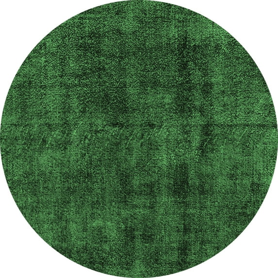 Ahgly Company Indoor Round Persian Emerald Green Bohemian Area Rugs, 8' Round