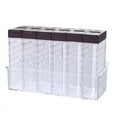 thumbnail image 1 of Condiment Storage Tank Transparent Two Way Opening Lid Spice Dispenser for Kitchen Coffee, 1 of 3