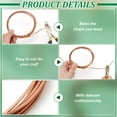 thumbnail image 4 of 9.8Ft Square Copper Wire 14 Gauge Pure Copper Wire Craft Wire for Jewelry Making Gem Metal Wrap Garden Sculpting Armature Half Hard for DIY, 4 of 9