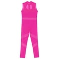thumbnail image 5 of iixpin Full Body Jumpsuit for Girls Long Sleeves Biketards Tumbling Dance Leotard Skating Romper Bodysuit Hot Pink 10, 5 of 6