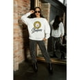 thumbnail image 5 of Women's Gameday Couture  White Pittsburgh Steelers Script Logo Oversized Premium Fleece Pullover Sweatshirt, 5 of 7