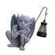 thumbnail image 1 of Escultura de estatua de gárgola de jardín con luz solar, impermeable, lámpara de figura aterradora, adorno de iluminación para parterres de flores,, 1 of 8