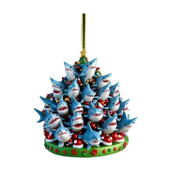 Adorno apilado de árbol de Navidad en acrílico | Decoración con colgante plano | Decoración festiva colgante y caprichosa | Acrílico duradero | Multicolor llamativo | Etiqueta de 1 pieza incluida