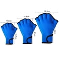 thumbnail image 6 of NIBOLOG 1 Pair Swimming Gloves Water Resistance Adjustable Wrist Strap Half Finger Aquatic Swimming Webbed Gloves for Water Sports, 6 of 8