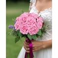 thumbnail image 5 of 25Pcs Artificial Roses Flowers Fake Roses with Stems Real Touch Foam Flowers for DIY Wedding Bouquet Party Centerpiece Floral Arrangement Party Home Decor(Pink), 5 of 9