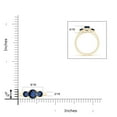 thumbnail image 4 of Angara Natural 1 Ct. Blue Sapphire with Blue Sapphire Classic Ring in 14K Yellow Gold for Women (Ring Size: 3), 4 of 9