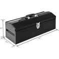 thumbnail image 3 of BIG RED 19" Hip Roof Style Portable Steel Tool Box Organizer for Storage, Black, W01TB-B, 3 of 6