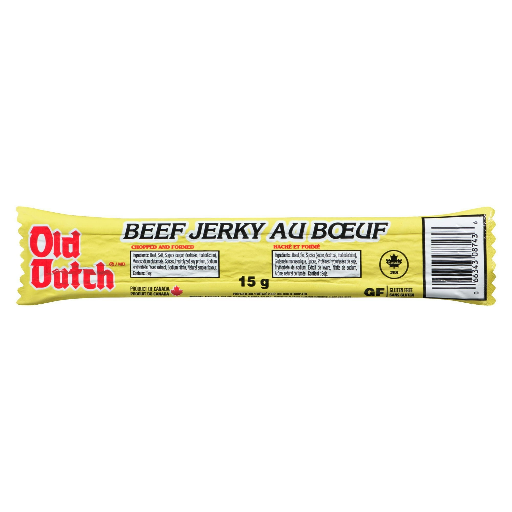 Old Dutch Jerky au Boeuf Grignotines au bœuf