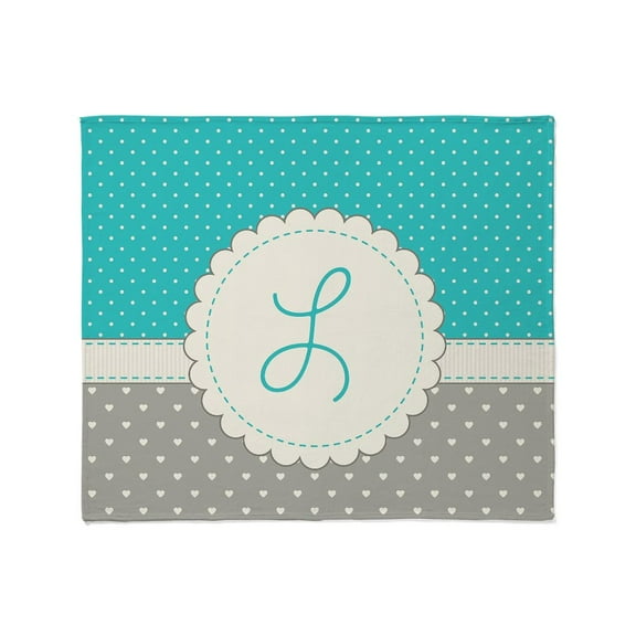 CafePress - Cute Monogram Letter L Throw Blanket - Soft Fleece Throw Blanket, 50"x60" for All Ages