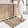 thumbnail image 4 of FRABE Bathroom Rugs Non Slip with Rubber Backing, Extra Soft Plush Microfiber Bath Rug Absorbent, Machine Washable Bath Mat Quick Dry for Tub, Shower, Hotel, Beige, 24"x36", 4 of 10